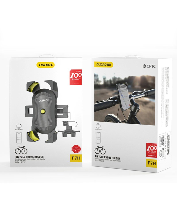 Dudao bicycle motorcycle handlebar phone 360 holder black (F7H black)