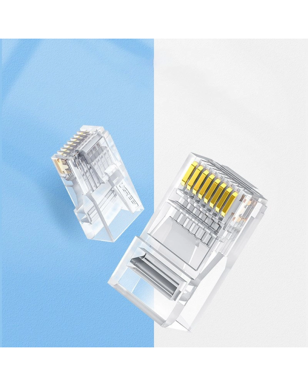 Ugreen 100x разъем соединительный конец RJ45 8P8C Cat 6 прозрачный (60558)