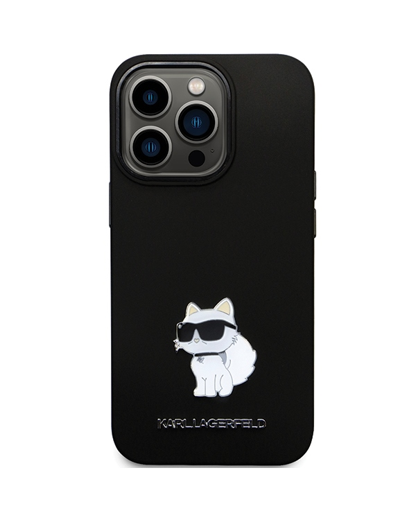 Karl Lagerfeld KLHCP13LSMHCNPK iPhone 13 Pro | 13 6.1" czarny|black hardcase Silicone C Metal Pin