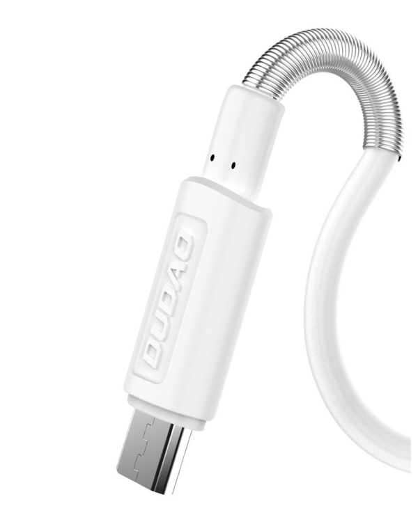 Dudao 2x USB Home Travel EU Adapter Wall Charger 5V/2.4A + Lightning cable white (A2EU + Lightning white)