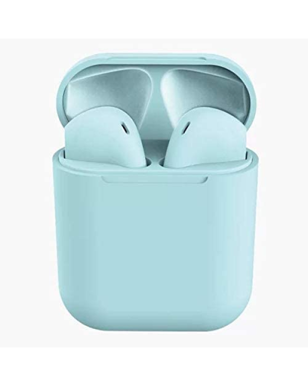 Беспроводные наушники iNpods i12 с микрофоном (голубые)