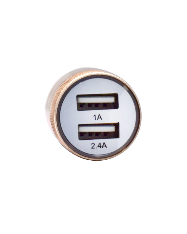 Goodbuy M-06 алюминиевое автомобильное зарядное устройство 2x USB / 2.4A золото