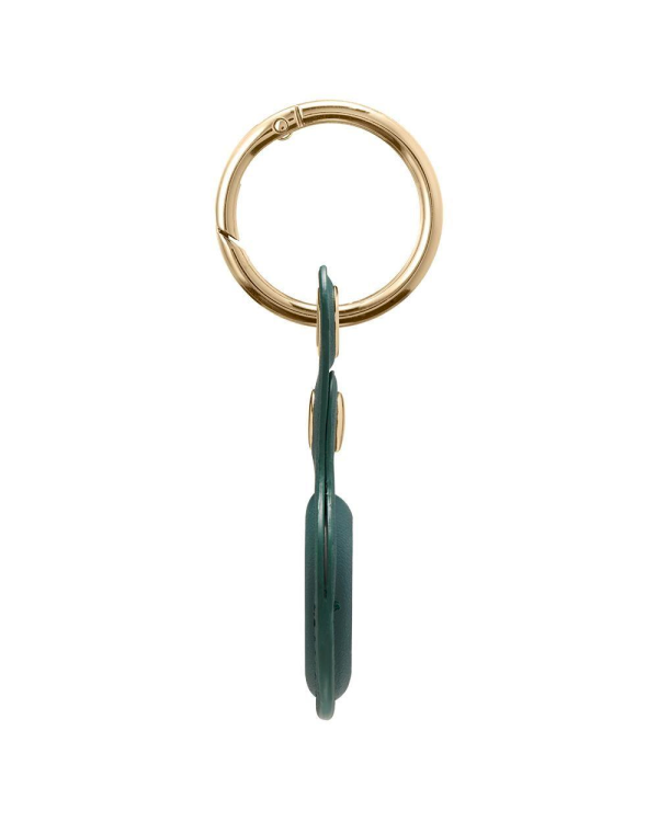 Spigen Cyrill кожаный брелок для Apple AirTag с кольцом для ключей зеленый