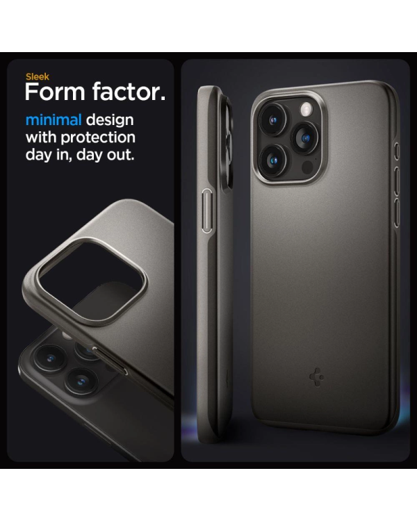Spigen Thin Fit, gunmetal - iPhone 15 Pro Max