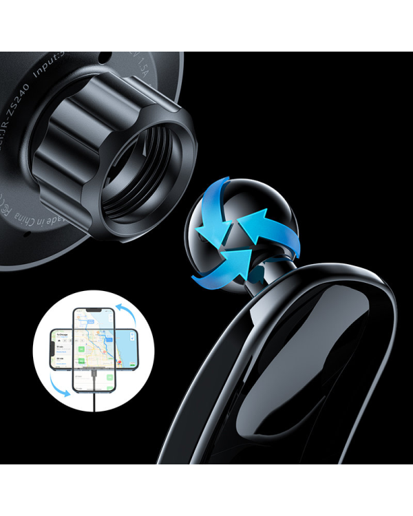 Joyroom wireless Charger 15W with Handle Black (JR-ZS240)