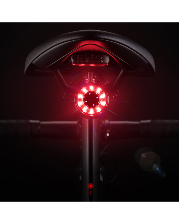 Wozinsky светодиодный задний велосипедный фонарь с микро USB красный свет 5 режимов черный (WRBLB2)