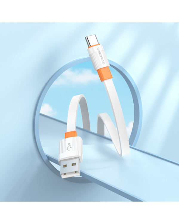 Borofone Cable BX89 Union - USB to Type C - 3A 1 metre white-orange