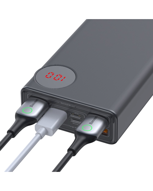 Baseus Mulight PPMY-01 Портативный аккумулятор 30000 mAh / 33W / 12V / 3A Черный