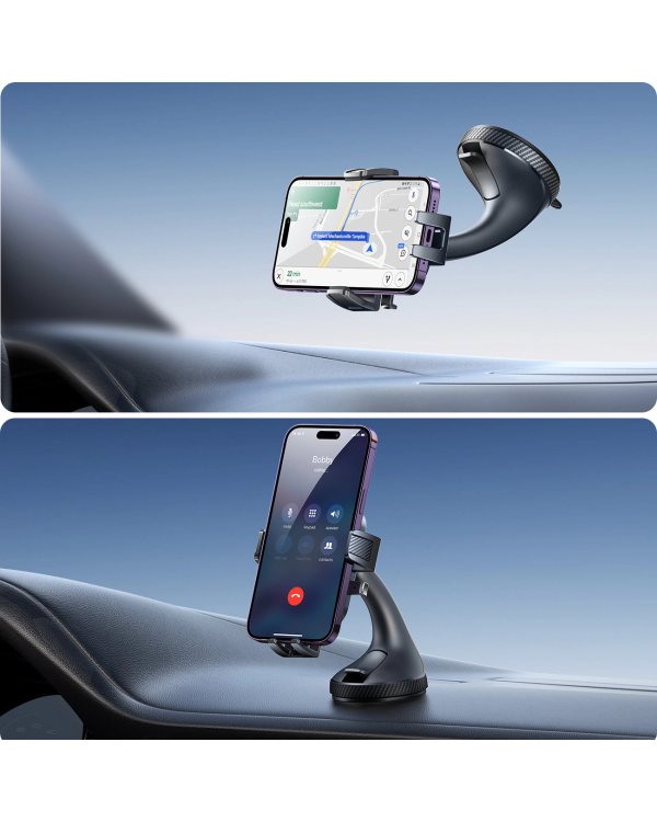 Joyroom JR-OK6 зажимной держатель телефона для стекла - черный