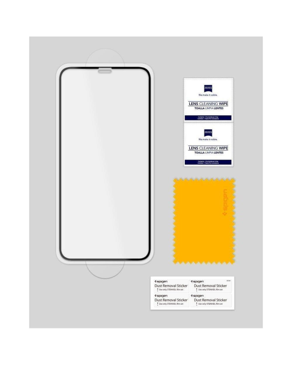 Закаленное стекло Spigen для iphone 11 черный