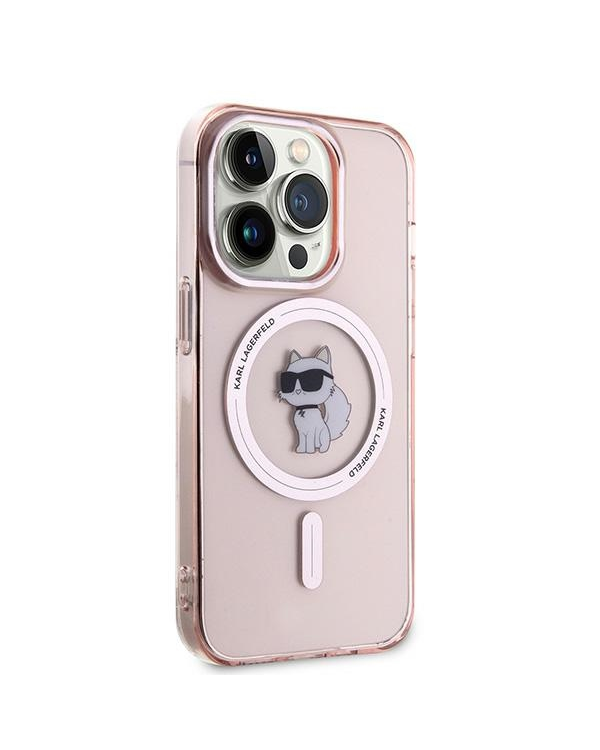 Karl Lagerfeld KLHMP14LHFCCNOP iPhone 14 Pro 6.1" розовый жесткий чехол IML Choupette MagSafe
