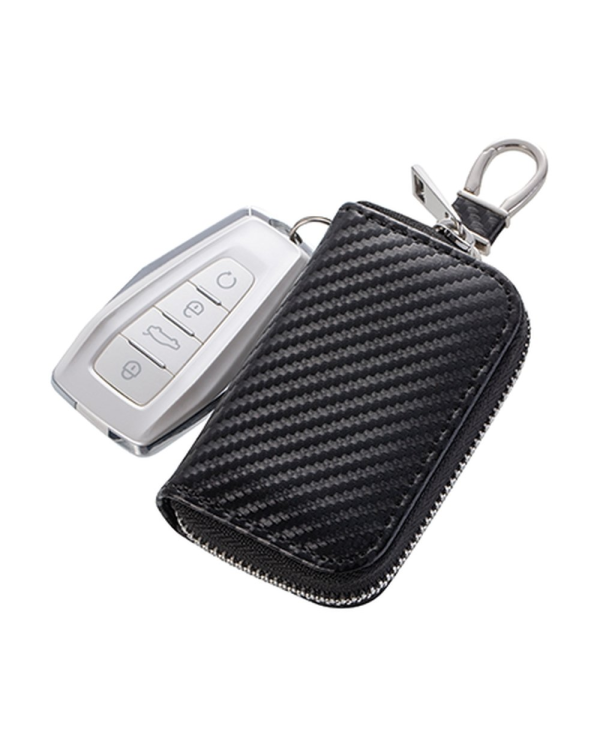 Противоугонный чехол для автомобильных ключей, блокирующий радиоволны черный