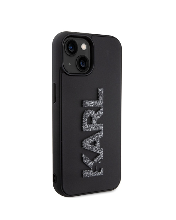 Karl Lagerfeld KLHCP15S3DMBKCK iPhone 15 6.1" czarny|black hardcase 3D Rubber Glitter Logo