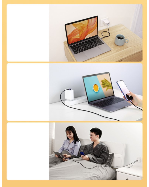 Ugreen angled cable USB Type C - USB Type C Power Delivery 60 W 20 V 3 A 1 m black-gray cable (US255 50123)