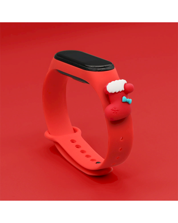 Fusion Xmas Sock ремешок для часов Xiaomi Mi Band 3 / 4 красный