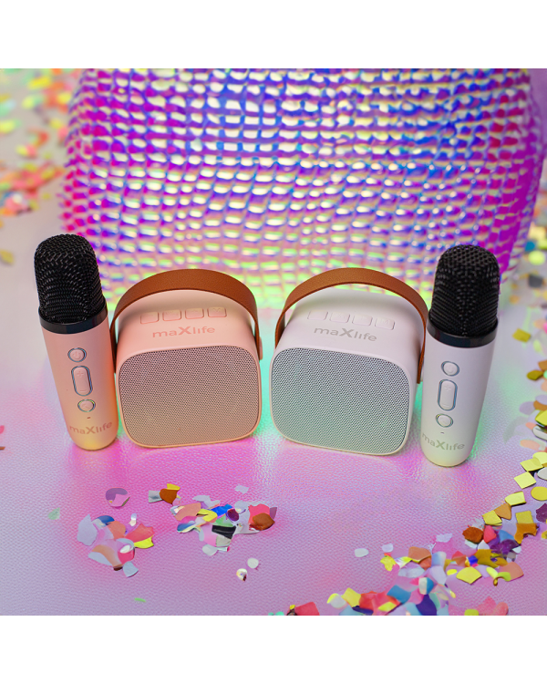 Караоке-колонка Maxlife Bluetooth MXKS-100 розовая