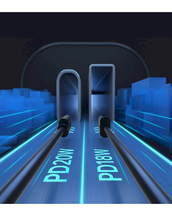 Choetech fast car charger USB Type C PD / USB QC3.0 3A 36W black (TC0005)