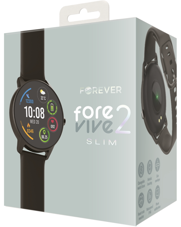 Forever Smartwatch ForeVive 2 Slim SB-325 black