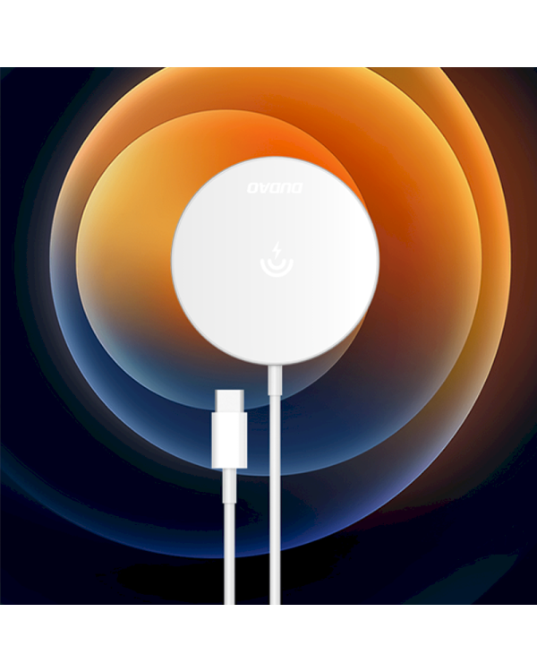 Dudao 15 W magnetic wireles Charger + 20 W wall charger included (MagSafe compatible) white (A12XS)