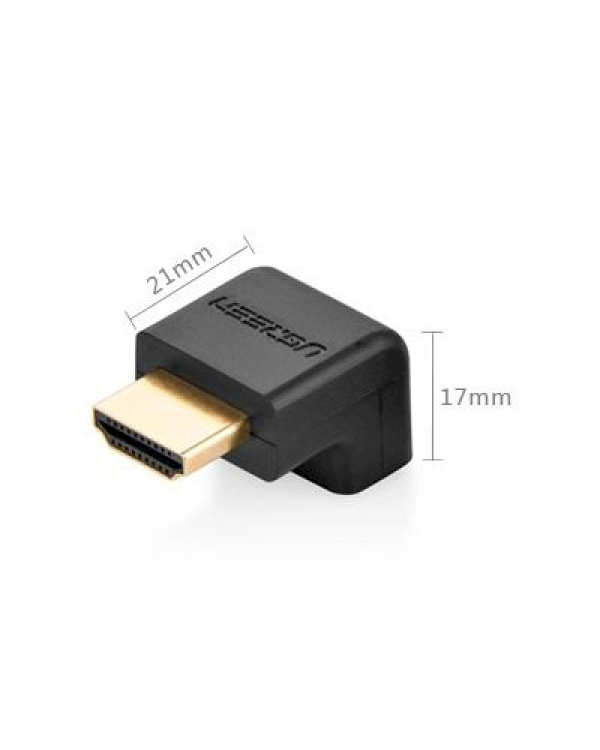 Fusion Универсальный Адаптер HDMI -> HDMI (90 down) Черный