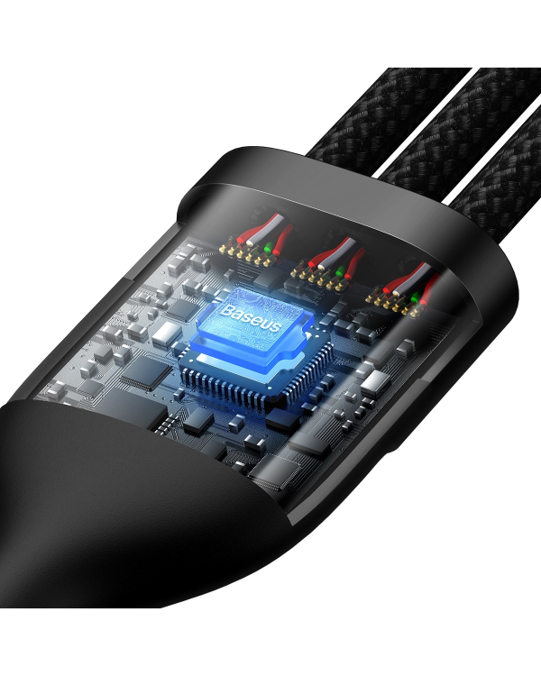 Baseus Flash Series II USB Type C | USB Type A cable - USB Type C | Lightning | micro USB 100 W 1.5 m black (CASS030201)