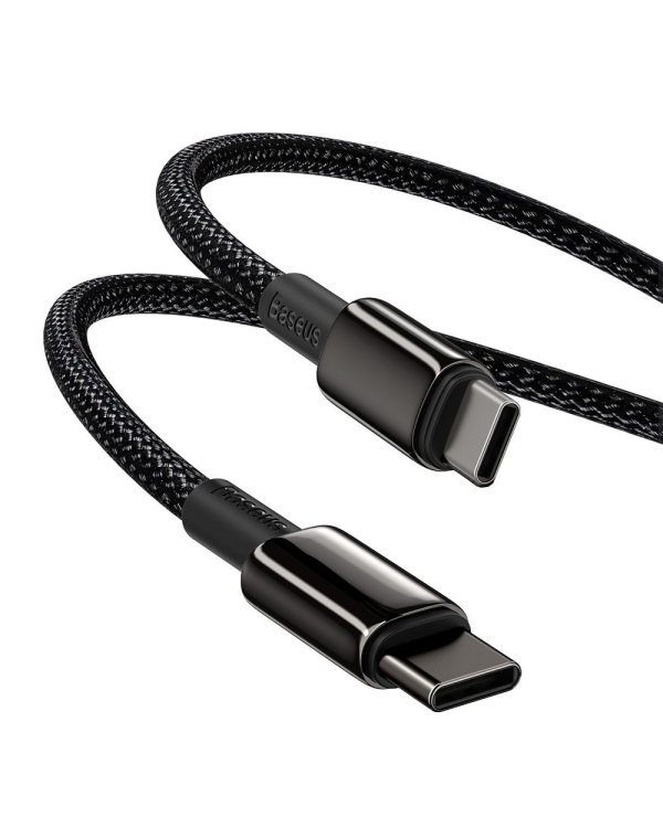 Кабель Baseus Tungsten Gold Type-C - Type-C | 100 Вт | 2 м | черный
