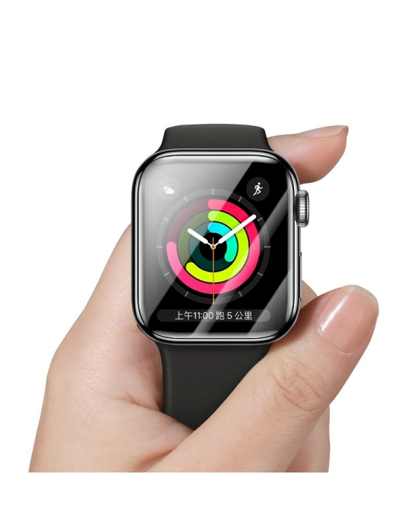 Baseus 5D SGAPWA4-E01 Защитное стекло для экрана Apple Watch 1 / 2 / 3 38 mm черное