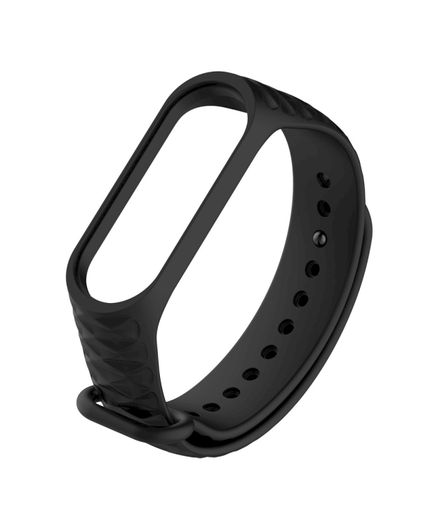 Fusion diamond ремешок для часов Xiaomi Mi Band 3 / 4 черный