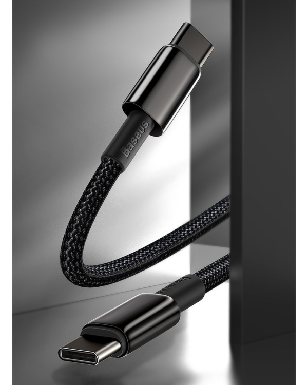 Кабель Baseus Tungsten Gold Type-C - Type-C | 100 Вт | 2 м | черный