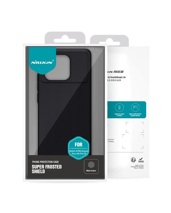 Nillkin Super Frosted Back Cover for Poco X6 Pro 5G Black