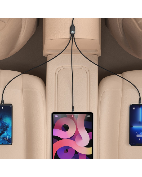 Baseus Flash Series II USB Type C | USB Type A cable - USB Type C | Lightning | micro USB 100 W 1.5 m black (CASS030201)