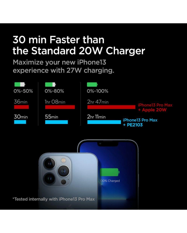 Spigen ArcStation PE2103 UBS-C PD 27W wall charger - black