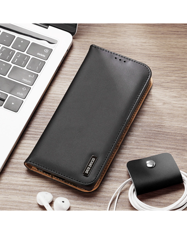 Dux Ducis Hivo case Samsung Galaxy S23+ flip cover wallet stand RFID blocking brown