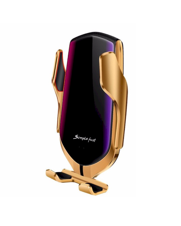 Fusion QI-330 универсальный держатель с беспроводной зарядкой (10W) золотой