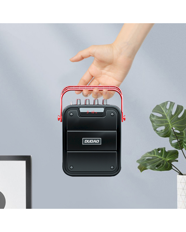 Dudao Y15s беспроводная колонка 10Вт / 4800мАч / микрофон караоке черный