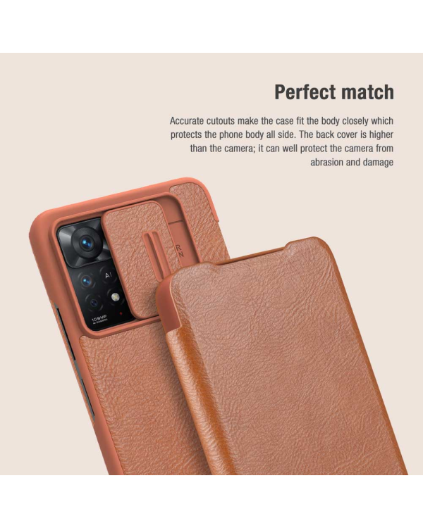 Nillkin Qin Book PRO Case for Xiaomi Redmi Note 11 Pro|11 Pro 5G Black