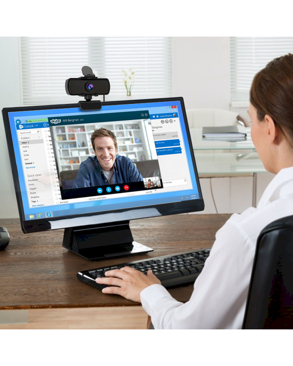 Fusion 2K V2 WEB камера с микрофоном USB 2.0 черная 