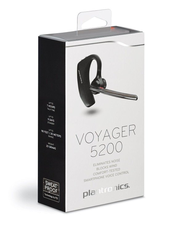 Plantronics Voyager 5200 Premium Multipoint / A2DP / AVRCP / Bluetooth 5.0 Беспроводная Гарнитура Черная