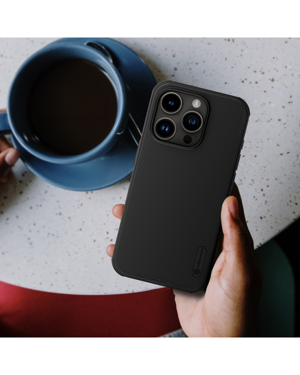 Nillkin Super Frosted PRO Back Cover for Apple iPhone 15 Pro Black (Without Logo Cutout)