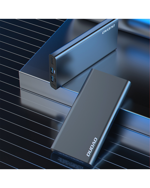 Металлический пауэрбанк Dudao с LED-индикатором 10000mAh серебристый (K5Pro)