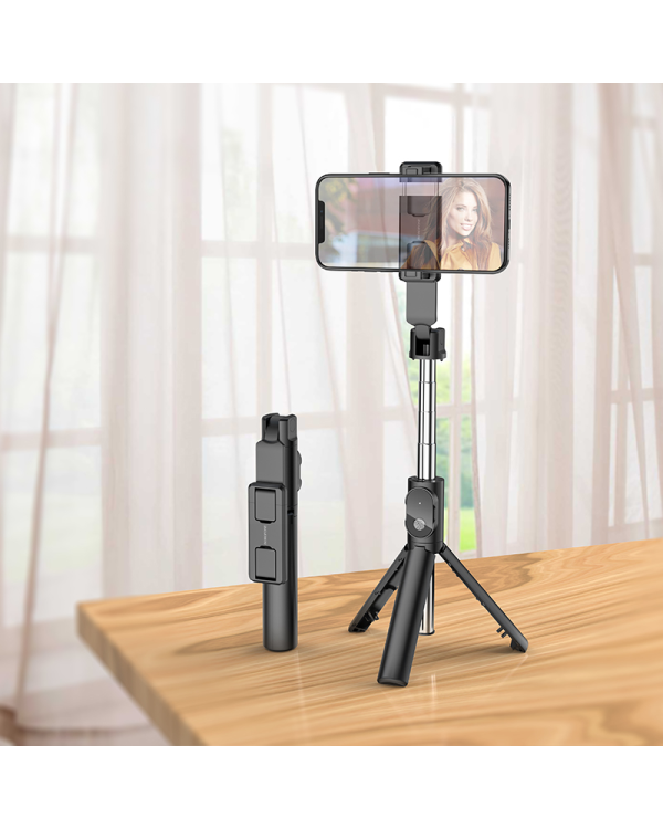 Borofone Selfie Stick BY7 Magic Mirror bluetooth with tripod and remote control black