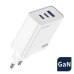 Dux Ducis C90 GaN fast wall charger 65W USB / 2x USB Type C Quick Charge 3.0 Power Delivery FCP AFC (gallium nitride) white 