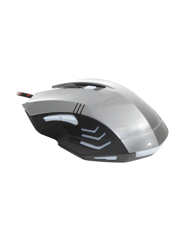 Игровая мышь Varr OM0267 с 6 кнопками | LED | 1200-1600-2400-3200 DPI | USB | серая