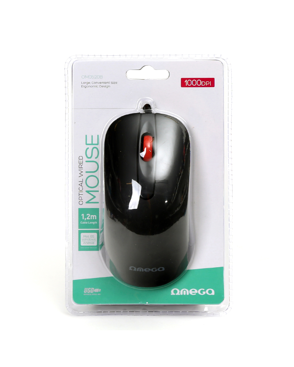 Компьютерная мышь Omega OM0520B | 1000 DPI | USB | Черная