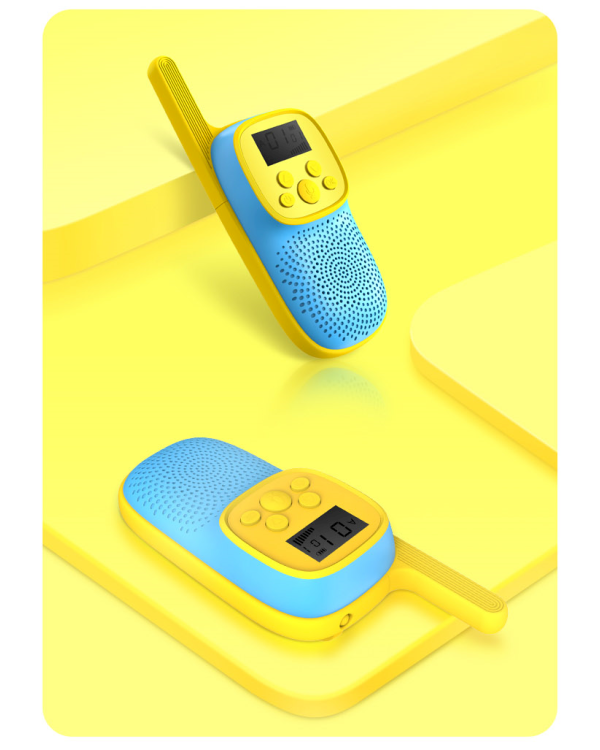 Детская рация Fusion Clear Sound с радиусом действия 1-3 км / светодиодный фонарик / аккумулятор (сине-желтый)