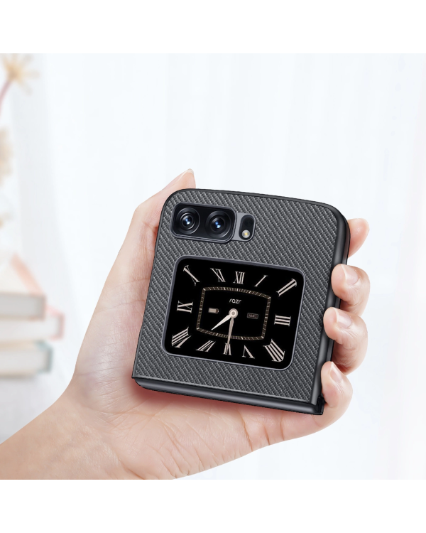 Dux Ducis Fino case for Motorola Razr 2022 cover with silicone frame black