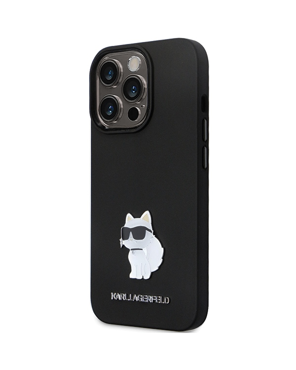 Karl Lagerfeld KLHCP13LSMHCNPK iPhone 13 Pro | 13 6.1" czarny|black hardcase Silicone C Metal Pin