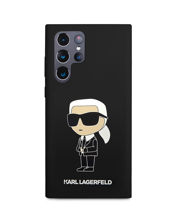 Karl Lagerfeld KLHCS23LSNIKBCK S23 Ultra S918 hardcase czarny|black Silicone Ikonik