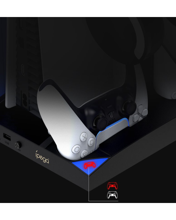 iPega P5013 Charger and Cooling Station for PS5 and PS5 Controller Black