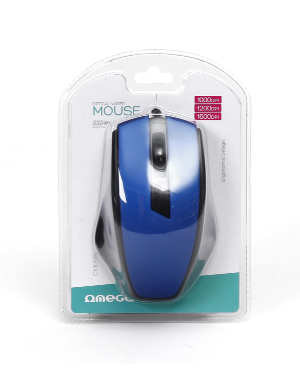 Компьютерная мышь Omega OM08BL | 1000 DPI | USB | синяя